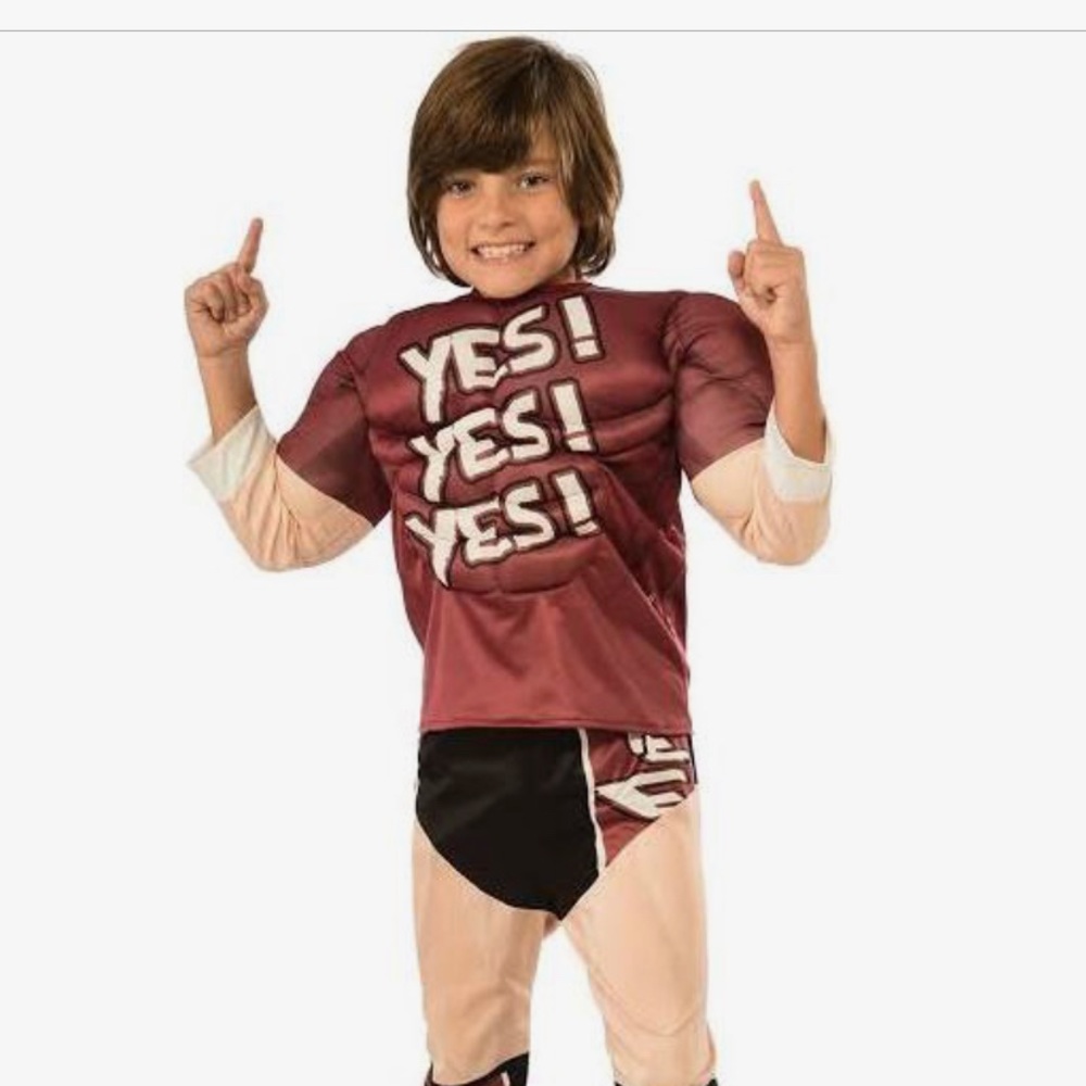 Boys Daniel Bryan muscle chest costume.NWT. Small 6 world of wrestling